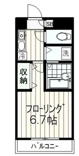 西河マンション【1】【1階】の間取り