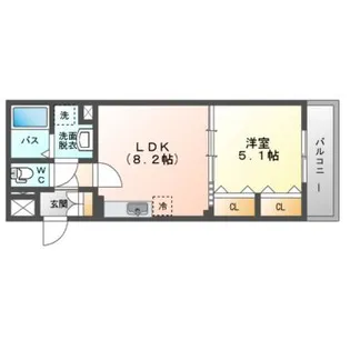 フォレストクリエオーレ大庭町【1階】の間取り