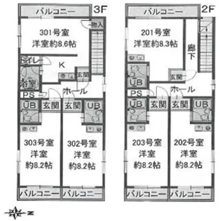 アイビーコート【3階】の間取り