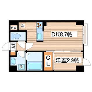 グリチネ石名坂【1階】の間取り