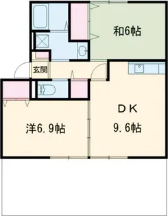 JAボナール上の丸A【1階】の間取り