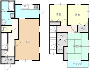 山口県周南市舞車町【一戸建】の間取り