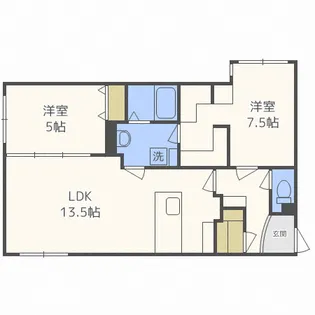 Rests on 琴似【4階】の間取り