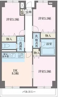 スカイコート【8階】の間取り