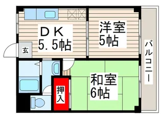 サンハイツワタム【3階】の間取り