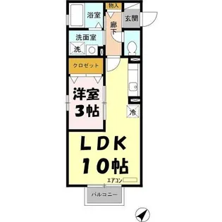 パークサイドK【1階】の間取り