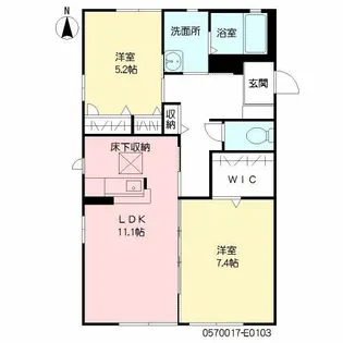 フェリーチェ桜坂 E棟【1階】の間取り