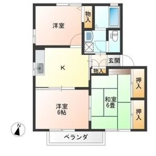 ラフォーレいずみ野【1階】の間取り