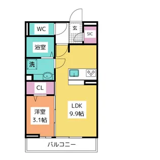 カサリンダ【3階】の間取り
