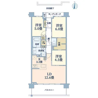 ネクサスシーズン戸塚【5階】の間取り