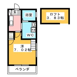 アノンテラス枡形【3階】の間取り