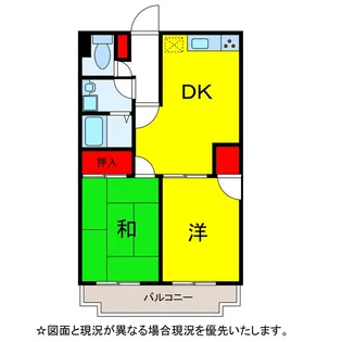 スカイハイツみさと【3階】の間取り