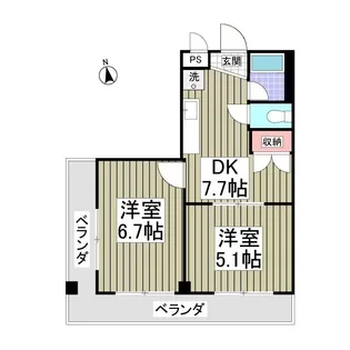 サンオールマンション【3階】の間取り
