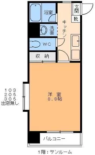 グレイスパル木屋町【1階】の間取り
