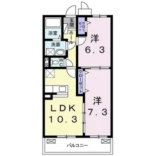 ソレイユ【2階】の間取り