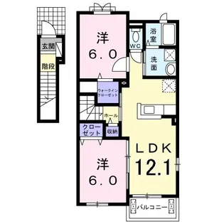 B.F.N 旭III【2階】の間取り