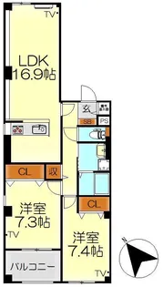 幟立ビル【2階】の間取り