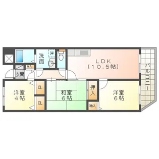 エクセレント今寺【1階】の間取り