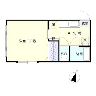 リバーハイツ【2階】の間取り