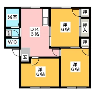 宝野ハイツA【1階】の間取り