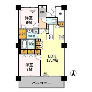 プレミスト西町【13階】の間取り