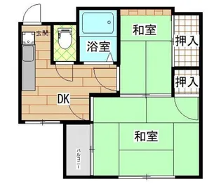 亀山マンション【2階】の間取り