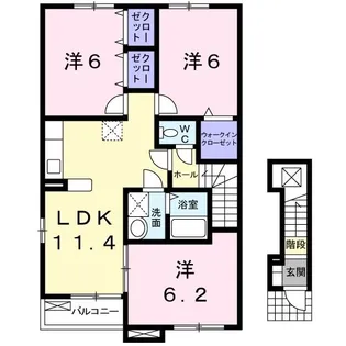 スワン KITAMURA C【2階】の間取り