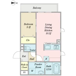 フラっツ・和奏【4階】の間取り