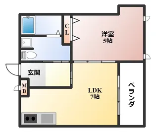 ジュエル曽根東【1階】の間取り