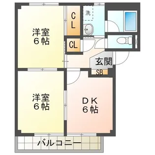 SUNSUNハイツ A【1階】の間取り