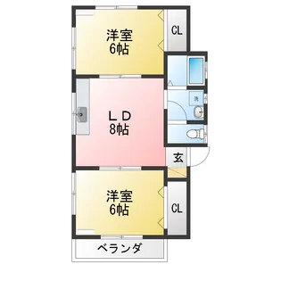 メゾンナカムラ【2階】の間取り