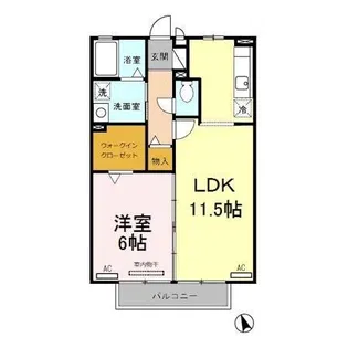 リビングタウン下新北町【1階】の間取り