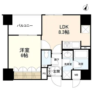 ルジェンテ目黒【6階】の間取り