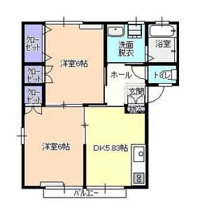 スイート・ピュア【1階】の間取り