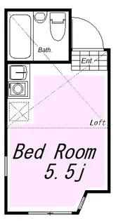 ユナイト境之谷プリンアラモード【1階】の間取り