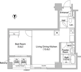 コンフォリア銀座EAST【6階】の間取り