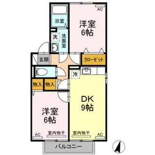 ストークシャトル B棟【2階】の間取り