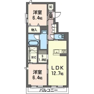 シャーメゾン サンハイツ大久保Y【2階】の間取り