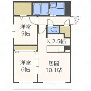 グランドサクセス琴似V【2階】の間取り