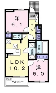 エテルノ・ピース【1階】の間取り