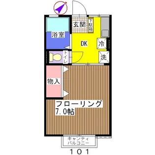 シティハイム ライトサーフ【1階】の間取り