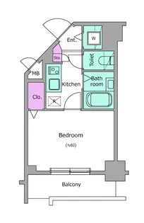 レジディア広尾II【8階】の間取り