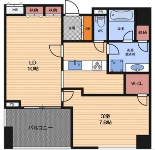 アーデンタワー福島ウエスト【8階】の間取り