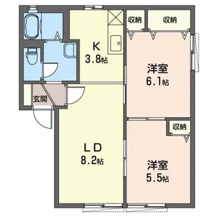 エスポワール豊田【1階】の間取り