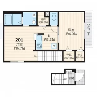 フェリシア【2階】の間取り