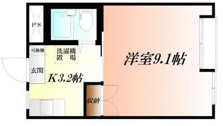 KAWATAハイツII WiFi対応【2階】の間取り