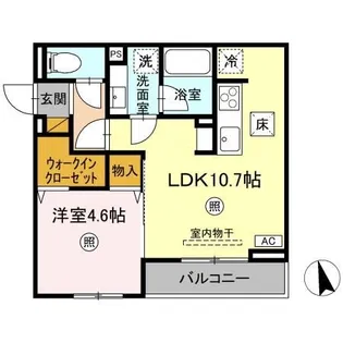 D-Invest東原A【1階】の間取り