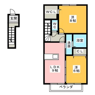 パークヒルズミモザ【2階】の間取り