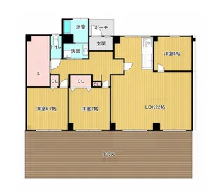 ハーミットクラブ2号館【1階】の間取り