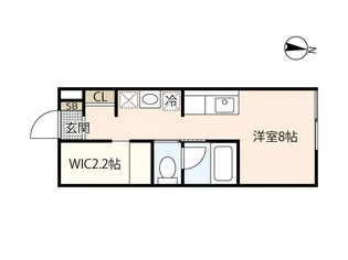 フェリシア地御前【2階】の間取り